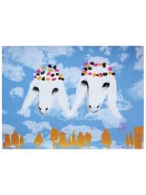 Angels in The Skies - Artist Menashe Kadishman - Serigraph