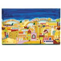 Wood Painted Challah Board – Old Jerusalem