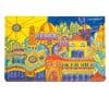 Yair Emanuel Wood Painted Bread/Challah Board Modern Jerusalem - Israeli Artist