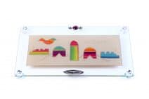 Hand Painted Glass Bread or Challah Board with Jerusalem Theme 