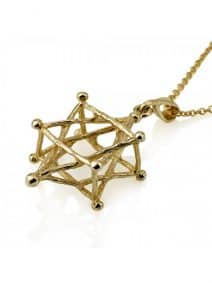 14 K Gold Star of David necklace Koral Design