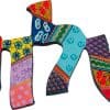 Yair Emanuel Hand Painted Shalom Blessing Metal Wall Hanging Hebrew