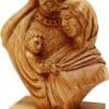 Olive Wood Holy Family Plaque Hand Carved Large