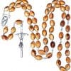 Olive Wood Jerusalem Rosary Prayer Carved Beads Catholic Cross Crucifix Holy Soil