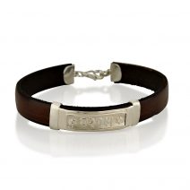 Bracelet Thou Shalt Love – Love and happiness -Leather & silver 925