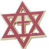 Messianic Star of David with Cross Lapel Pin