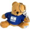 Teddy Bear With Israel Flag Key Chain