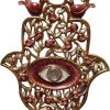 Red Hamsa with Pomegranates