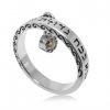 Ana Bekoach Slim Ring with Hanging Cats Eye Stone