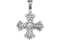 Sterling Silver Charming Filigree Cross Pendant   -  Christian Jewelry - Holy Land WebStore