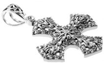 Sterling Silver Charming Filigree Cross Pendant - Christian Jewelry - Holy Land WebStore