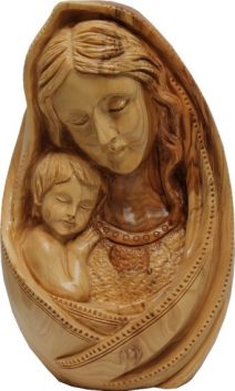 Virgin Mary and Child Egg Shaped 