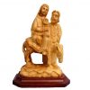 Hand Carved Holy Land Olive Wood Holy Family Flight to Egypt Biblical Art