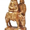 Hand Carved Holy Land Olive Wood Holy Family Flight to Egypt Biblical Art