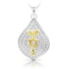 Grafted In Messianic Christian Drop Pendant - Gold and Sterling Silver - Holy Land WebStore