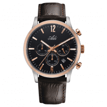 legant Casual Men's Gold & Black Wrist Watch by Adi