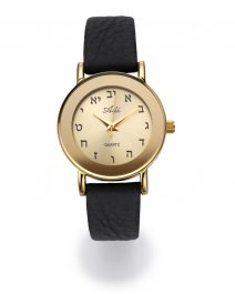 Women Hebrew Letters Golden Watch by Adi