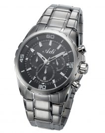 Elegant Casual Men's Wrist Watch Black & Grey by Adi