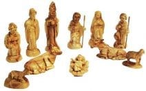 Olive Wood Nativity Set 11 Figures 5.7