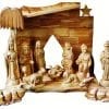 Olive Wood Nativity Set 11 Figures 5.7"H
