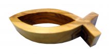 Olive Wood Ichthys Fish Paperweight