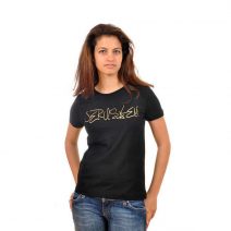 Jerusalem Handwriting Black T-Shirt - Women's cut 