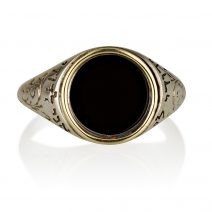 I am my beloved’s and my beloved is mine Onyx Ring