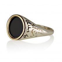 I am my beloved’s and my beloved is mine Onyx Ring