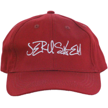 Handwriting Jerusalem Cap in Red