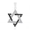Sterling Silver Star of David with Black & White Zircon