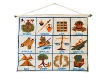 Wall Decor The Twelve Tribes of Jerusalem in Off White 