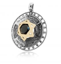 Sterling Silver & Gold 12 Angels Pendant 