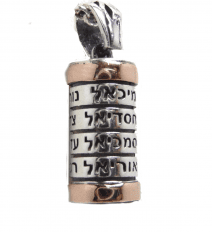 Sterling Silver & Gold Round Pendant 12 Angels