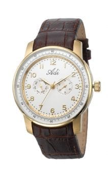White and Gold Elegant Men's Watch by Adi Made in Israel