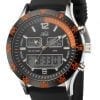 Men's Sport Orange and Black Wrist Watch by Adi