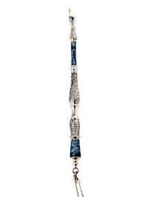 Blue& Silver Torah Pointer Lilly Art Jerusalem