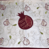 White Challah Cover with Pomegranates