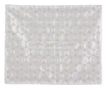 Challah Cover in White with White/Silver Star of David & Hebrew Text
