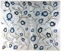 Challah Cover Pomegranates in Blue