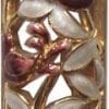 Jeweled Red Mezuzah with Doves