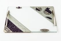 Challah Board with Handles and designed Pomegranates - Lily Art