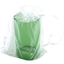 Judaica Groom Glass Wedding Cup "If I forget thee, Oh Jerusalem 