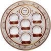 Disposable Seder Plate Bright & Brown Colors