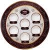 Disposable Seder Plate Bright & Burgundy Colors