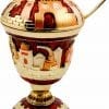 Jeweled Jerusalem Honey Dish Brown & Amber Crystals