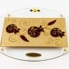 Oval Challah Board Dark Brown & Gold Pomegranates - Lily Art