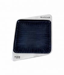 Aluminum Matzah Tray in Silver and Grey