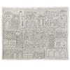 Yair Emanuel Hand Embroidered Challah Cover Jerusalem in Silver