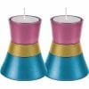 Turquoise, Gold and Pink Yair Emanuel Tea Light Candle Holder