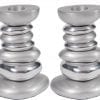 Yair Emanuel Anodized Aluminum Shabbat Candlesticks with Silver Stone Tower